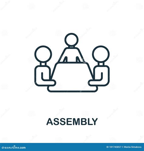 Assembly Icon From Production Management Collection Simple Line Assembly Icon For Templates