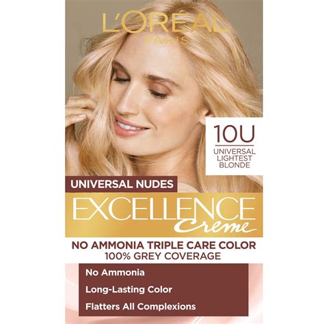 Loreal Paris Excellence Universal Nudes Безамонячна боя за коса 10U Universal Lightest Blonde