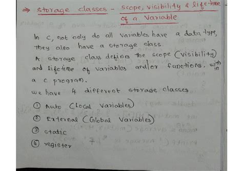 Storage Class Sem Problem Solving Using C Bsc Computer Science