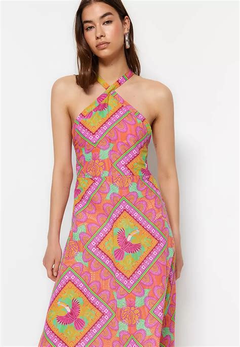 Buy Trendyol Halter Neck Printed Dress 2024 Online ZALORA Philippines