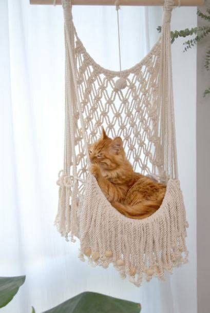 Подвесные лежанки для кошек своими руками | Crochet cat bed, Macrame ...