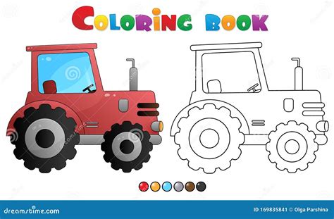 Coloring Tractor Cartoon 59176505