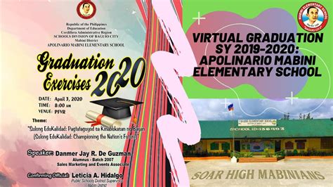 Virtual Graduation Ceremony Sy 2019 2020 Apolinario Mabini Elementary