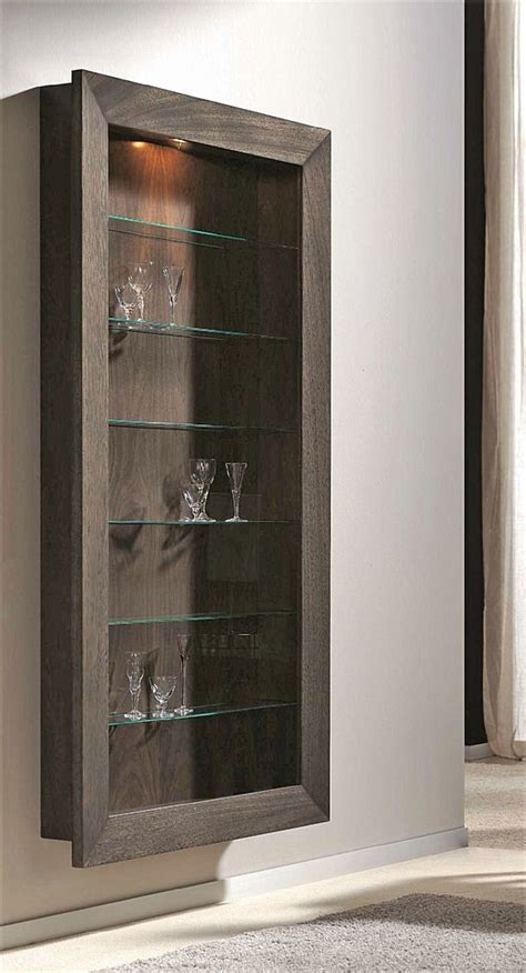 Shallow Hanging Wall Display Cabinet