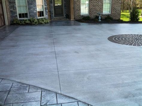 Colored Concrete Driveway with Stamped Concrete Border in Lynchburg, VA ...