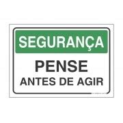 Onde comprar Placas de Segurança do trabalho Pense Antes de Agir