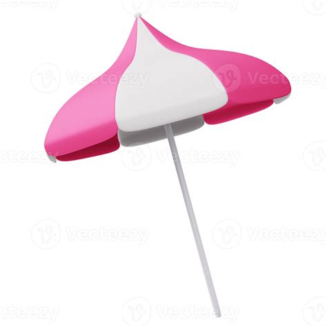 Summer Elements Colorful Beach Umbrella 3d Rendering 20905430 Png