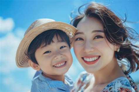 Korean Mother And Son Posing Free Photo Rawpixel