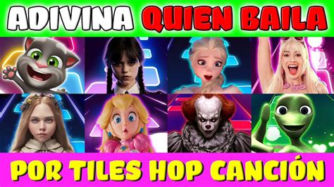 Adivina Quien BAILA Por La Canción TILES HOP Elsa Merlina Princesa