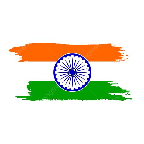 Pincel Pintado Transparente De La Bandera De India Vector Png Dibujos