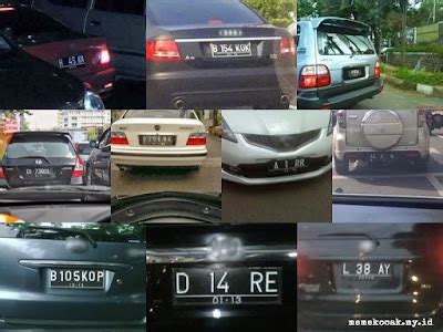 50 Plat Nomor Kendaraan Unik Dan Lucu Yang Bisa Bikin Kita Senyum ...