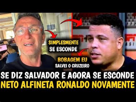 EITA NETO SOLTA O VERBO ALFINETA RONALDO E ALERTA OS CRUZEIRENSES