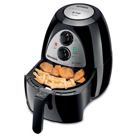 Fritadeira Mondial Air Fryer NAF 03 Sem Óleo 2 7 Litros Preta e