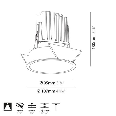 Bioniq Round Deep Recessed W Led Zhaga Standard Natural