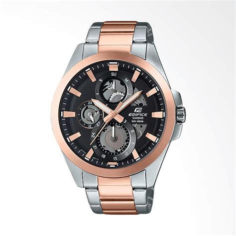 Promo Casio Edifice Stainless Steel Strap Jam Tangan Pria Silver Esk