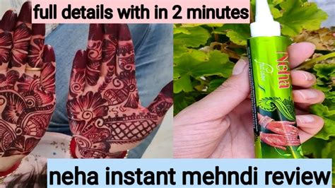 Neha Instant Mehndi Cone Reviewneha Mehndi Youtube