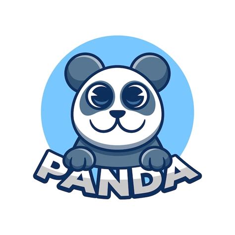 Illustration Vectorielle De Mascotte Logo Panda Mignon Vecteur Premium