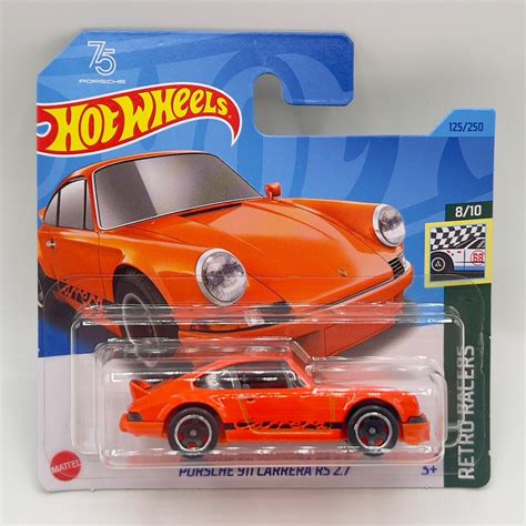 Porsche Carrera RS Hot Wheels Retro Racers Version Orange Old Timer Coupe Collectible Rare