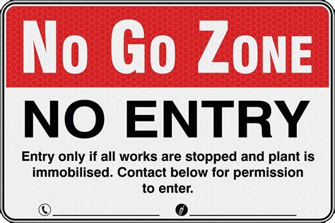 Blackwoods Signage Prosafe Sign Prohibition No Go Zone No Entry