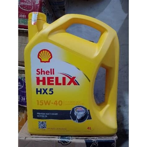 Jual OLI SHELL HELIX HX5 15W 40 4 LITER Shopee Indonesia