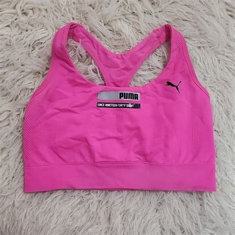 Puma Intimates And Sleepwear Puma Seamless Barbiecore Wireless Sports Bra Medium Poshmark