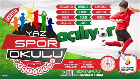 SEYDİŞEHİR BELEDİYESİ YAZ SPOR OKULLARI BAŞLIYOR T C Seydişehir