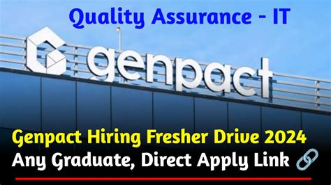 Genpact Fresher Recruitment 2024