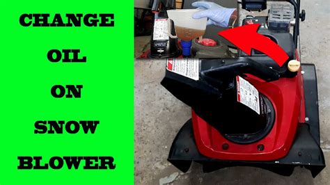 How To Change The Oil On A Single Stage Snowblower Youtube