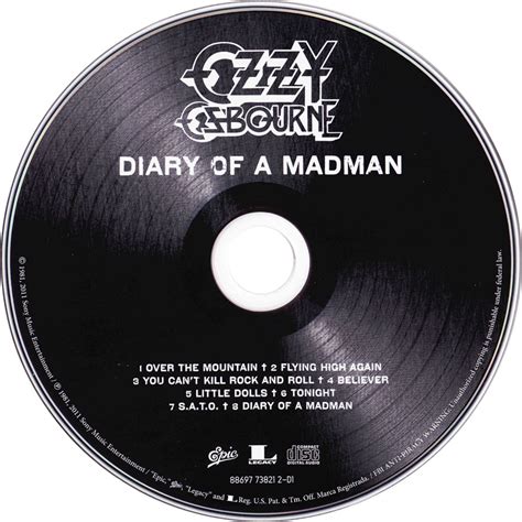 Car Tula Cd De Ozzy Osbourne Diary Of A Madman Deluxe Edition