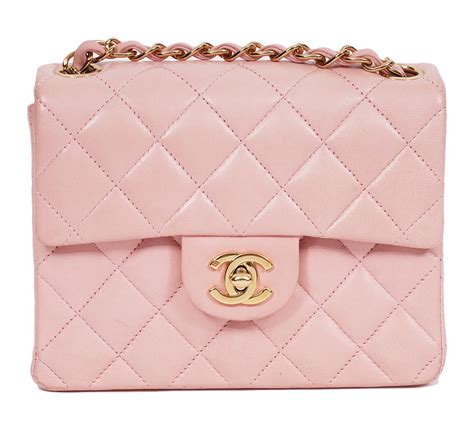 Lot Chanel Pink Quilted Mini Flap Shoulder Bag 2004