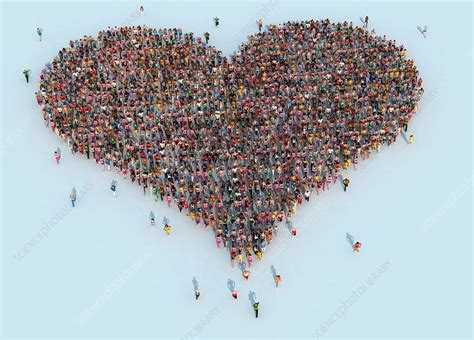 Crowd of people running forming heart shape, illustration. | Running form, Heart shapes, Shapes