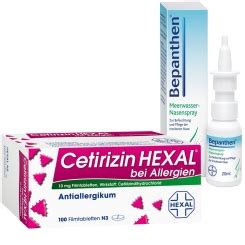 Allergie Set Cetirizin HEXAL Bepanthen Meerwasser Nasenspray Shop