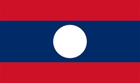 Cores E Propor Es Oficiais Da Bandeira Nacional Do Laos Ilustra O