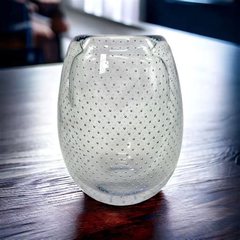 Wmf Vase En Verre Perlora Walter Dexel Bulles Contr L Es Kaufen Auf