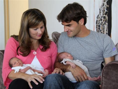 Photos: Roger Federer, Mirka with twins Charlene & Myla - First photo ...