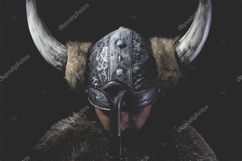 Viking warrior with helmet — Stock Photo © outsiderzone #87014884