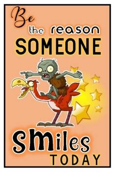 MOTIVATIONAL QUOTES 10 Posters with PLANTS vs zombies THEME | TpT