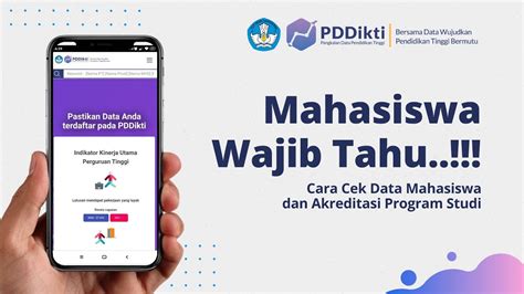 Cara Cek Data Mahasiswa Akreditasi Kampus Di Pddikti Youtube