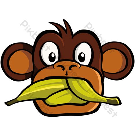 Monkey Eating Banana Png Png Images Psd Free Download Pikbest