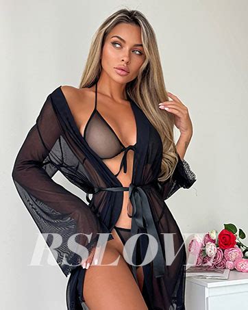 Rslove Sexy Lingerie Robe Set Women Piece Bra And Panty Sets With Lace Kimono Robe Sheer