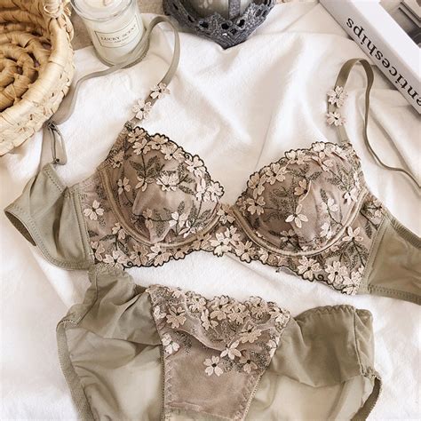 Conjunto De Roupas Íntimas Femininas Calcinhas De Renda Soutien Push Up Lingerie Bralette De