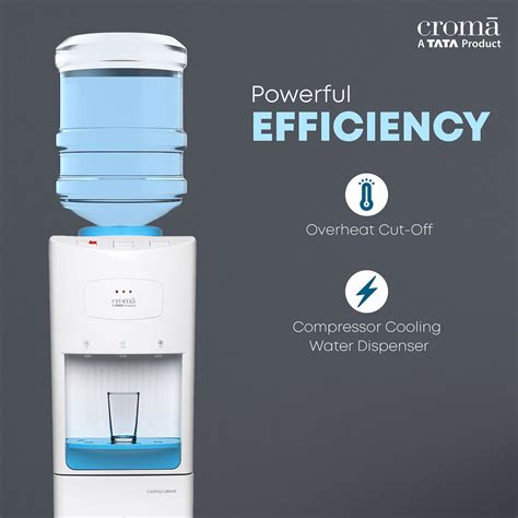 Buy Croma Hot Cold Normal Top Load Water Dispenser With Cooling Cabinet White Online Croma