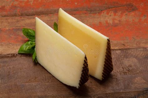 Two Pieces of Manchego, Queso Manchego, Cheese Made in La Mancha Region ...