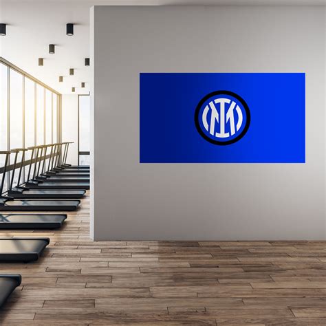 Fc Internazionale Milano Vinyl Wall Stickers Crest On Blue Licensed