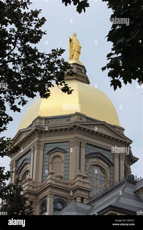 Notre Dame Golden Dome up close Stock Photo - Alamy