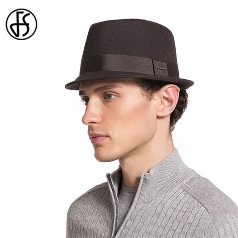 Fs Winter Mens Fedora Hats Quality Australia Wool Felt Hats Short Brim Cappello Vintage Retro