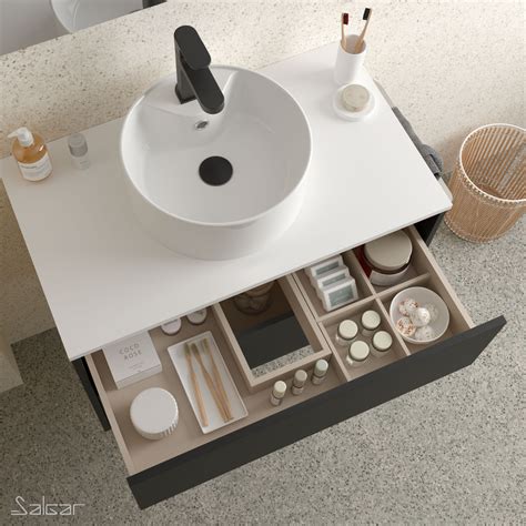 Mueble de baño con lavabo sobremueble Salgar Optimus 800 Compra web