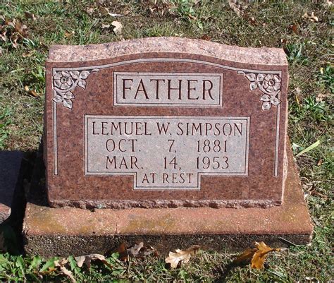 Lemuel Wright Simpson 1881 1953 Find a Grave äreminne