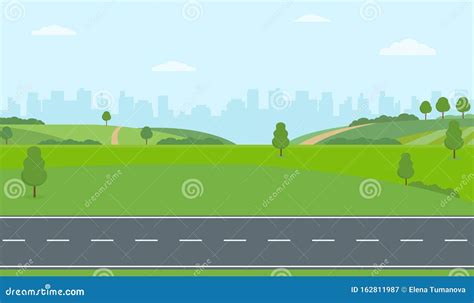 City Road Map Scheme Graphic Cartography Transportation Plan Background ...