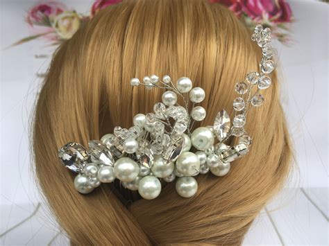 Freshwater Pearl Wedding Hair Comb Classic Wedding Bridal Etsy In